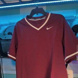 Nike Men's Burgundy V-Neck Jersey
